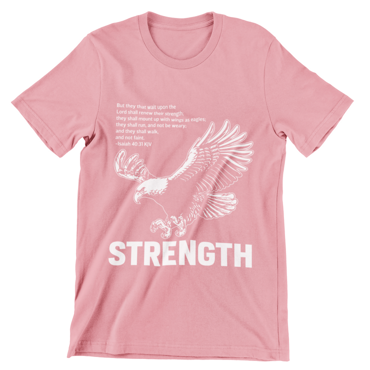 "They that wait upon the Lord" Desert Pink T-shirt; unisex