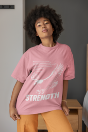 "They that wait upon the Lord" Desert Pink T-shirt; unisex