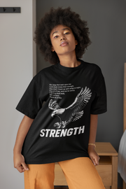 "They that wait upon the Lord" Black T-shirt; unisex